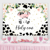 Lofaris Floral Holy Cow Sweet Animal Backdrop For Event